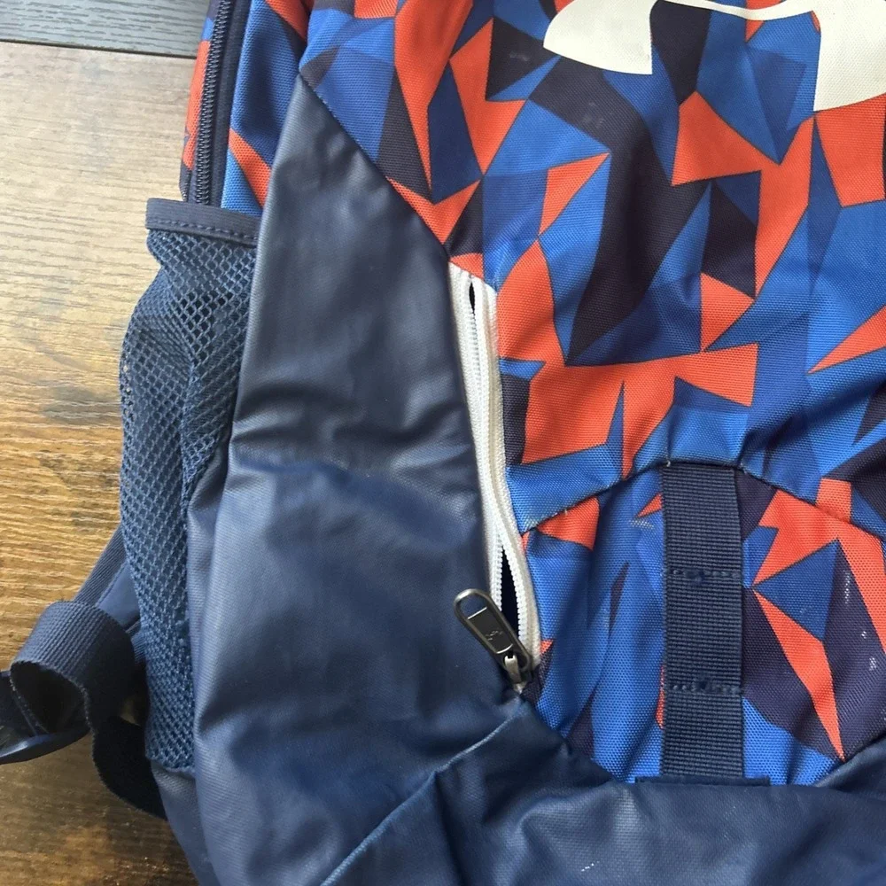 Under Armour Backpack Geo Blue Orange Ipad/Laptop Sleeve‎ See Desc